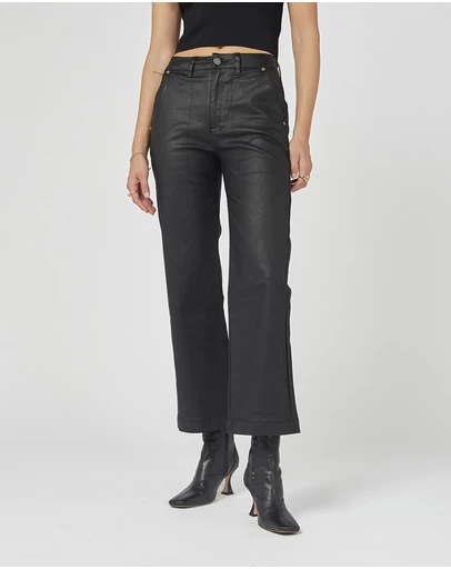 DRICOPER DENIM - Cody Coated Kick Flare Trousers