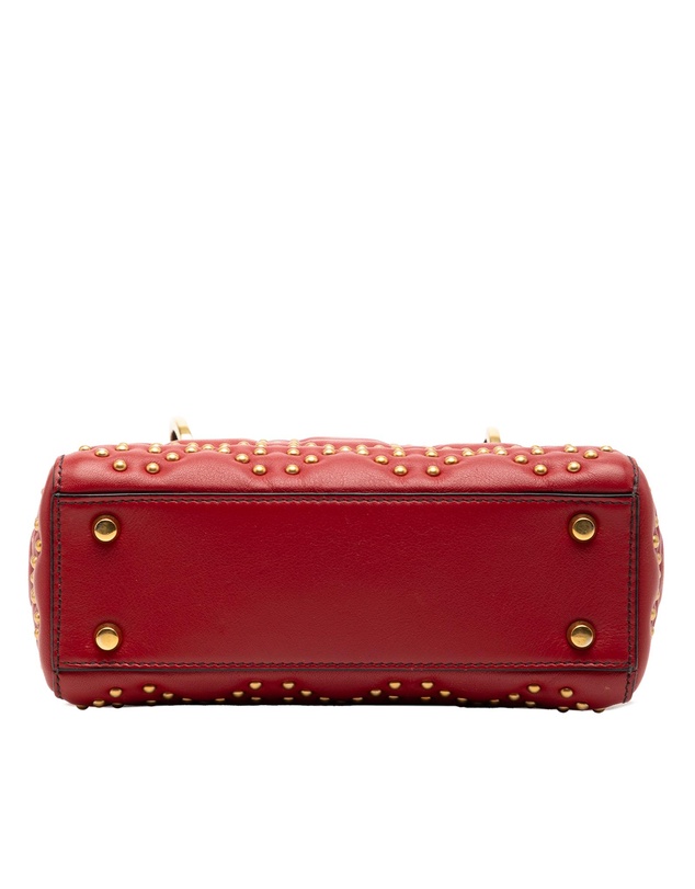 Pre-Loved by Azura Reborn - Pre-Loved Mini Lambskin Cannage Studded Supple Lady Dior