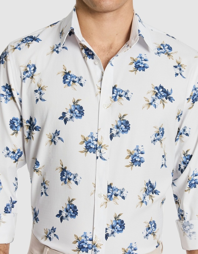 yd. - Caspian Slim Floral Shirt