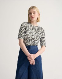 Oxford - Imogen Printed Jersey Top
