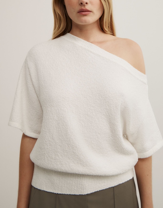 Witchery - Asymmetric Textured Knit T-shirt