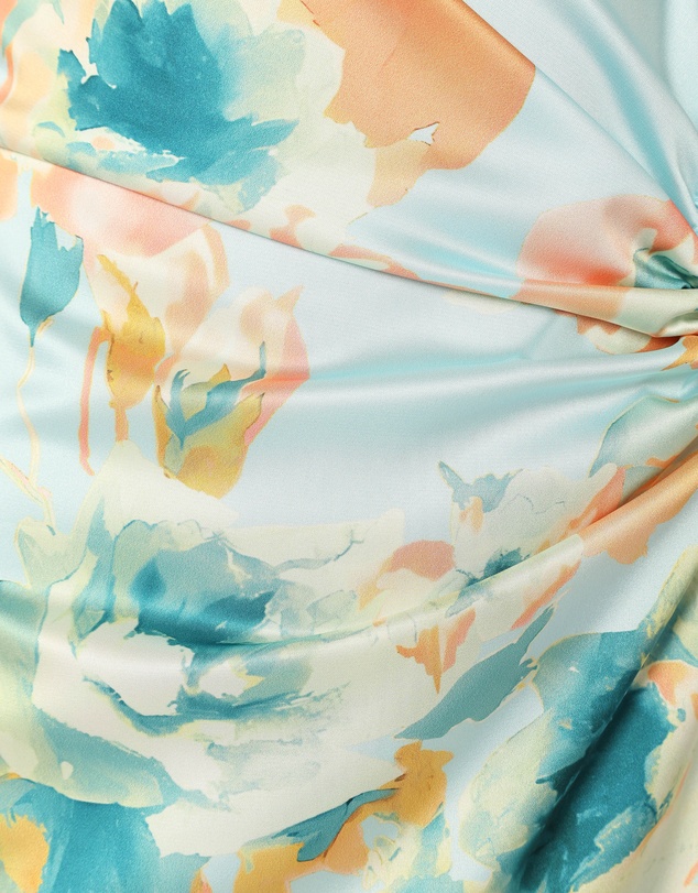 Petal & Pup - Leighton One Shoulder Midi Dress - Light Blue