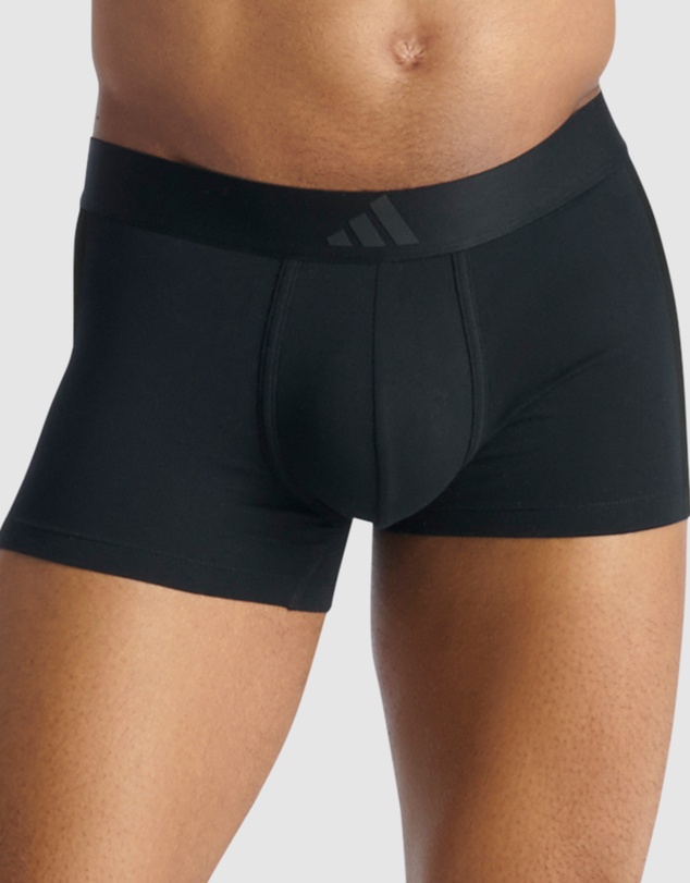 adidas Sportswear - 2 Pack Active Flex Cotton 3 Stripes Low Rise Trunk Underwear