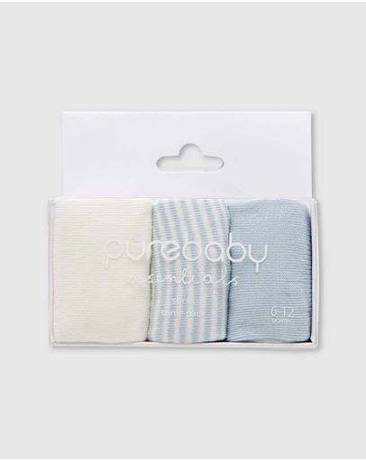 Purebaby - 3 Sock Pack-Kids-Babies