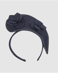 Max Alexander - Felt Navy Crown Racing Fascinator