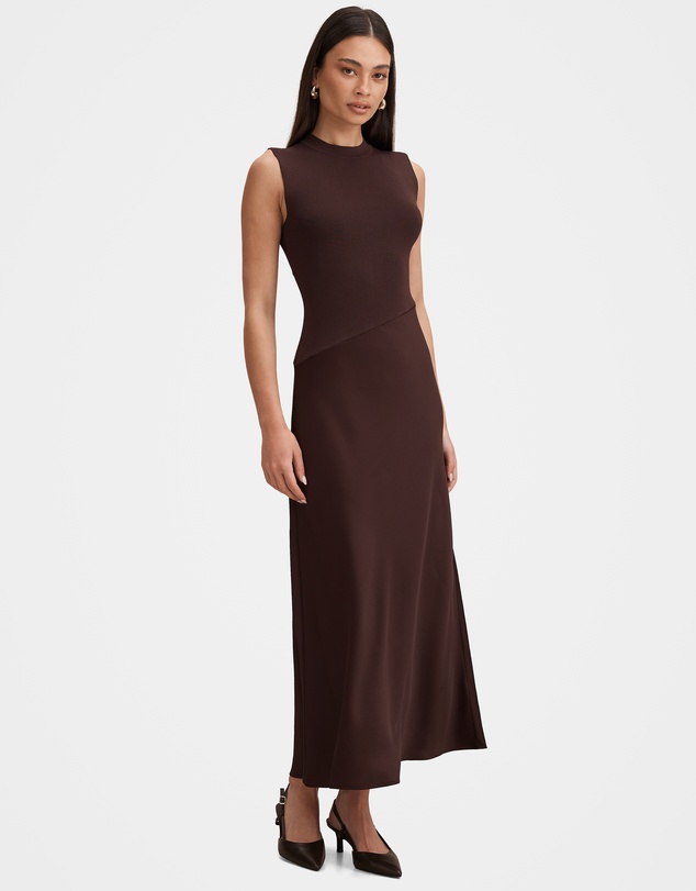 Forever New - Jayden Satin Mixed Midi Dress
