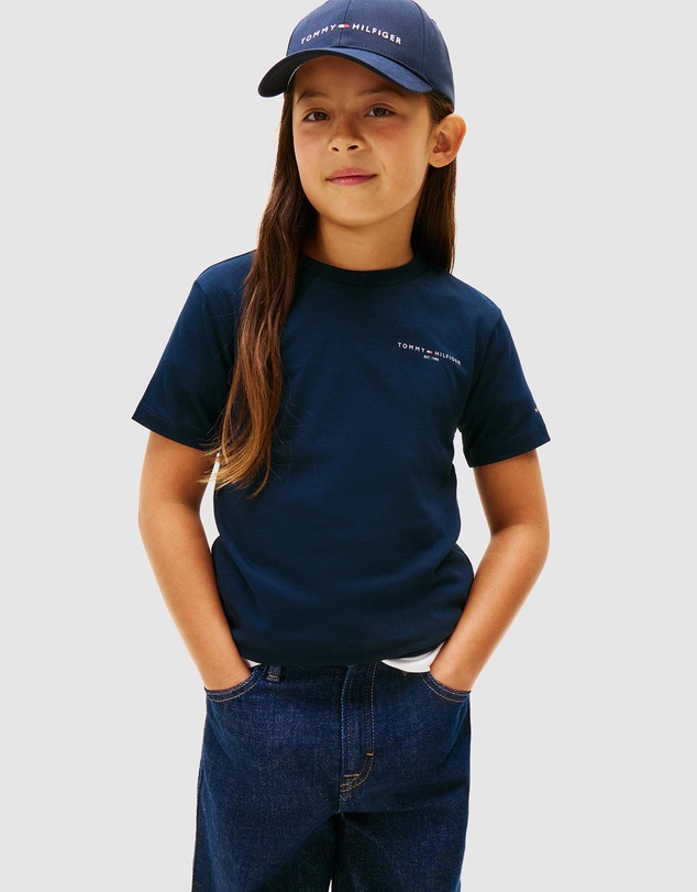 Tommy Hilfiger - Unisex Logo Crew Neck T-Shirt - Teens