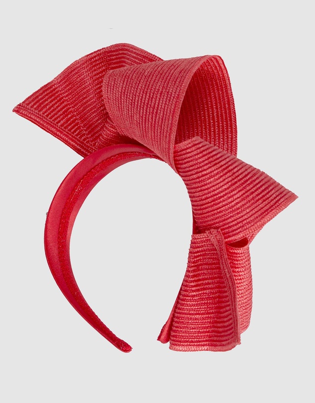 Max Alexander - Large Wavy Red Racing Fascinator