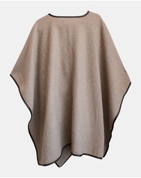 Morgan & Taylor - Jane Bias-Edged Poncho in Beige