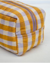 Mosey Me - Mango Seersucker Dopp Kit