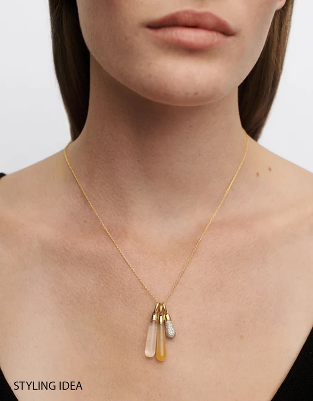 PDPAOLA - Rock Crystal Large Drop Pendant