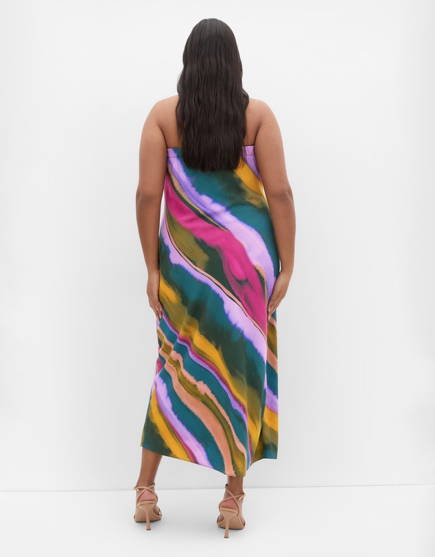 City Chic - Ines Print Strapless Dress