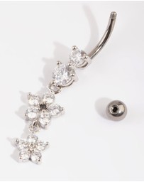 Lovisa - Titanium Floral Belly Bar