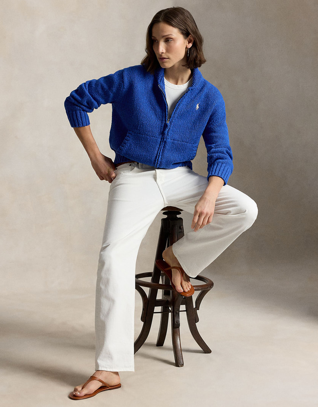 Polo Ralph Lauren - Wave-Logo Cotton Zip Cardigan