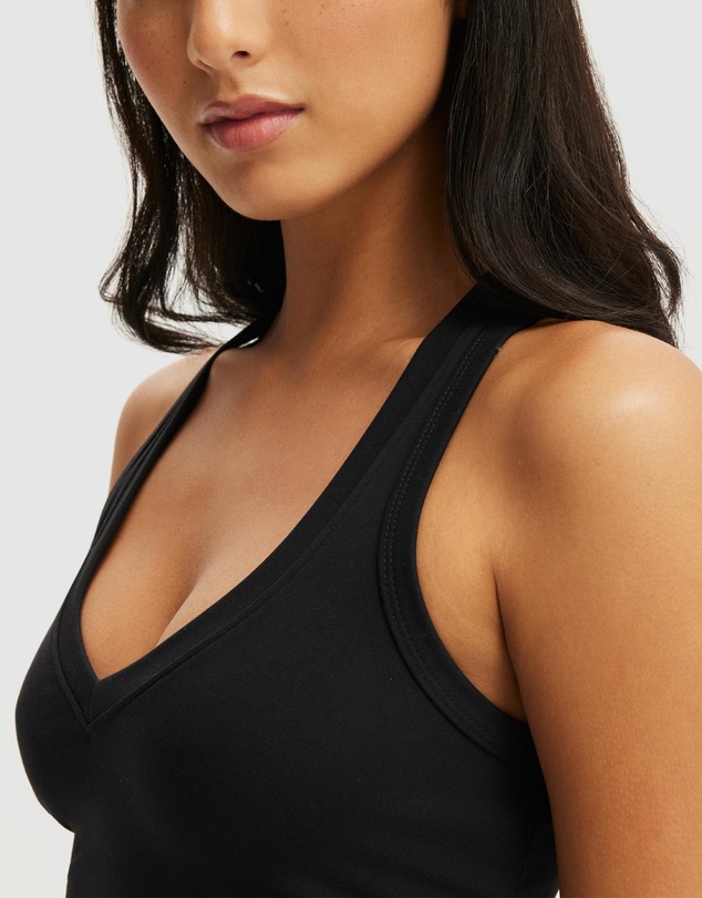 Cotton On Body Active - Ultra Soft Plunge Front Racer Tank