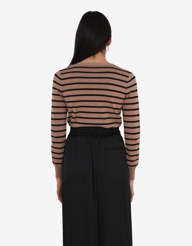 Forcast - Arabell V-Neck Striped Cardigan