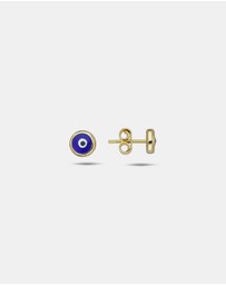 Zoe Olivia - 9K Gold Evil Eye Stud Earrings