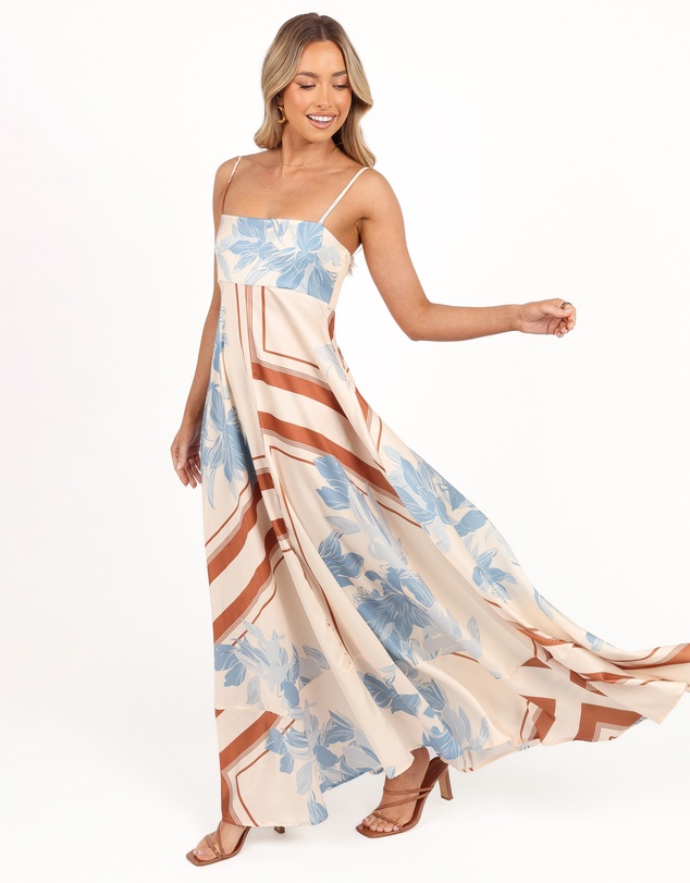 Petal & Pup - Elanor Maxi Dress - Pale Blue Print