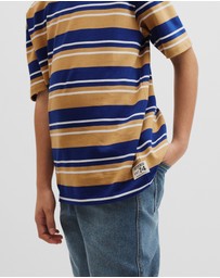 Country Road - Teen Australian Cotton Relaxed Stripe Short Sleeve T-shirt