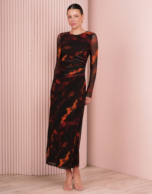 Azzurielle - Londyn Long Sleeve Maxi Dress
