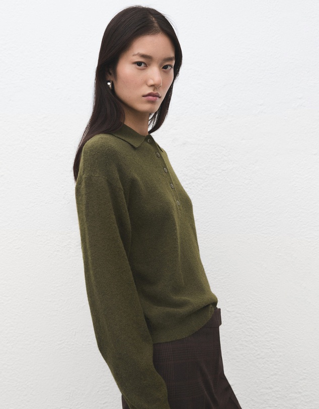 M.N.G - Long-Sleeved Polo-Neck Sweater