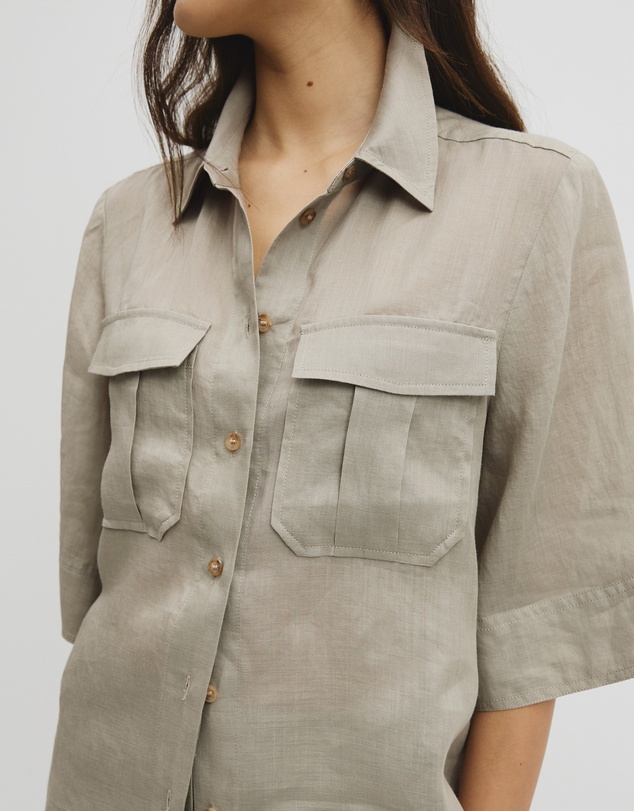Country Road - Ramie Utility Blouse