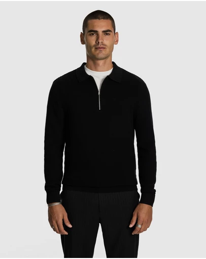 yd. - Angus Long Sleeve Polo Knit Jumper