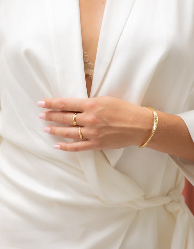 Mestige - Sienna Asymmetrical Bangle - 18K Gold Plated