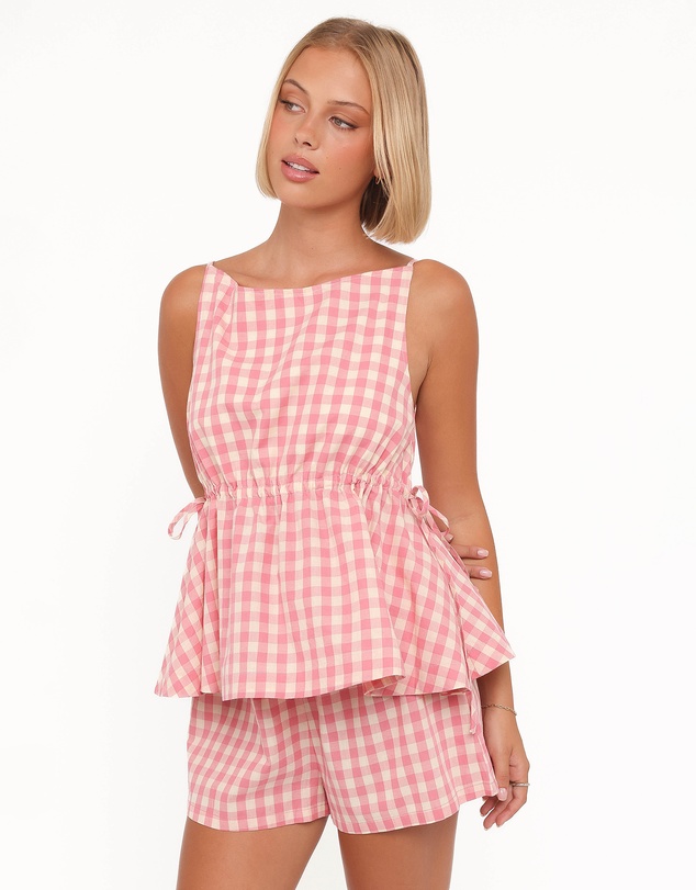 Petal & Pup - Rory Top - Pink Gingham