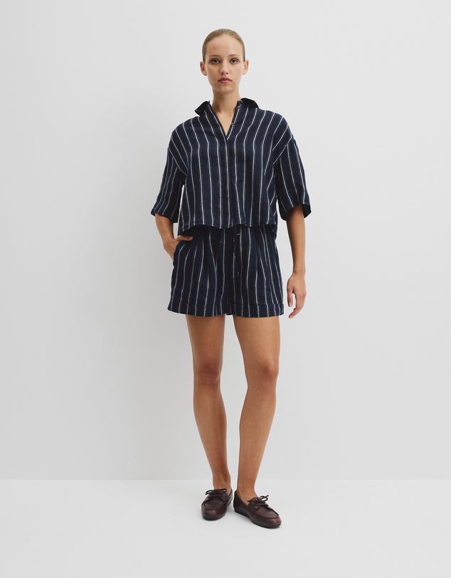 Country Road - Yarn Dyed Boxy Linen Shirt