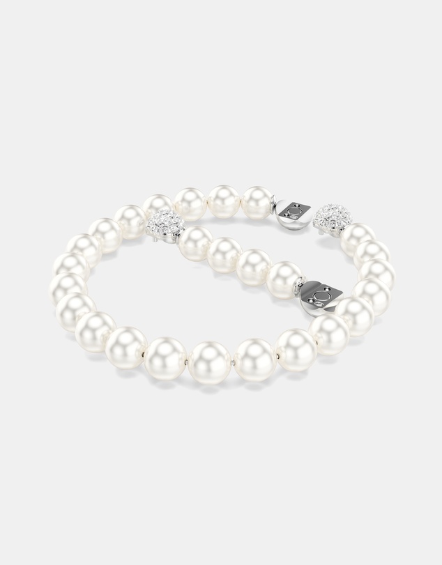 Swarovski - Matrix Bracelet, Crystal Pearl, White, Rhodium Plated