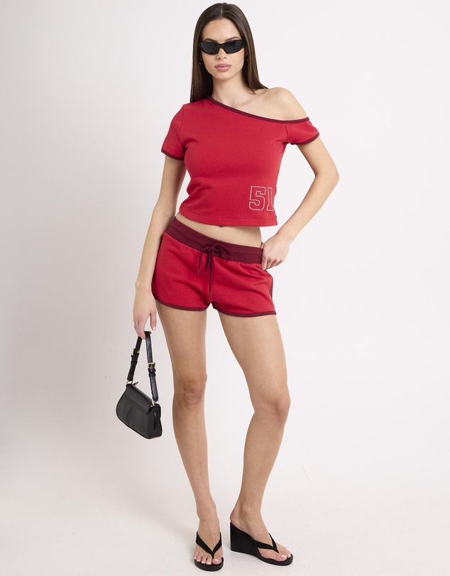 Insight - Varisty Off Shoulder T-Shirt