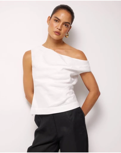 AERE - Off Shoulder Gathered Top