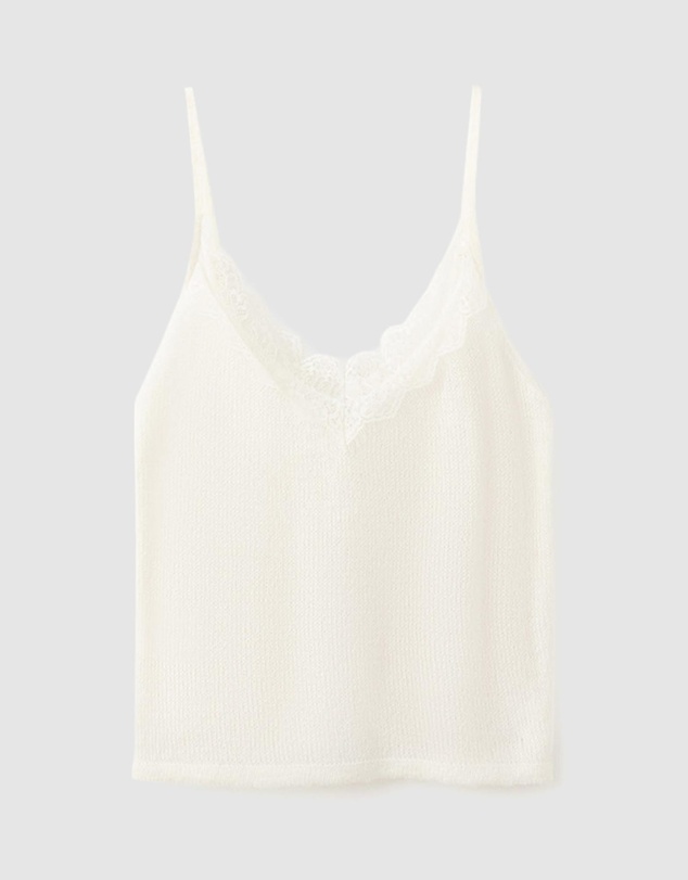M.N.G - Top With Lace Neck
