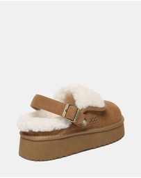 EVERAU - Australian Shepherd Ugg Tenley Platform Cow Suede Upper House Shoes