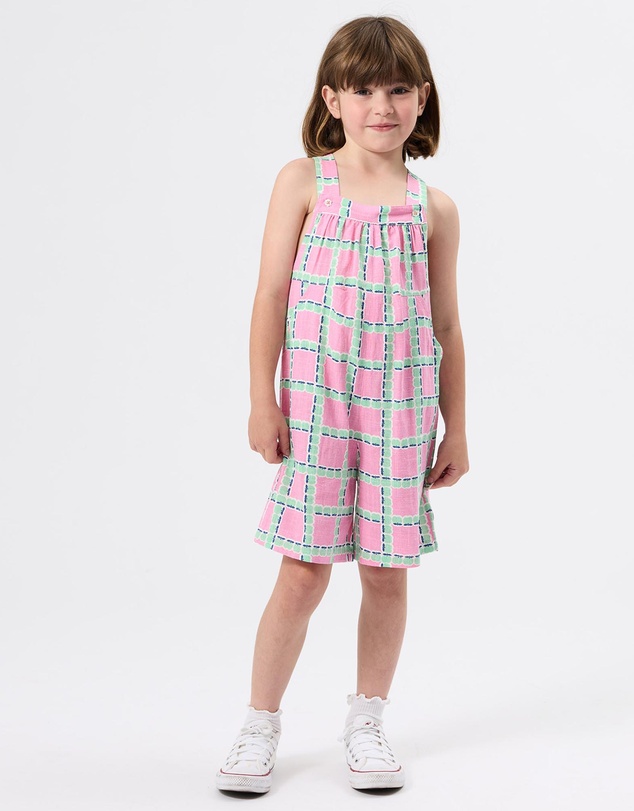 Goldie + Ace - Apple Check Jumpsuit - Babies-Kids