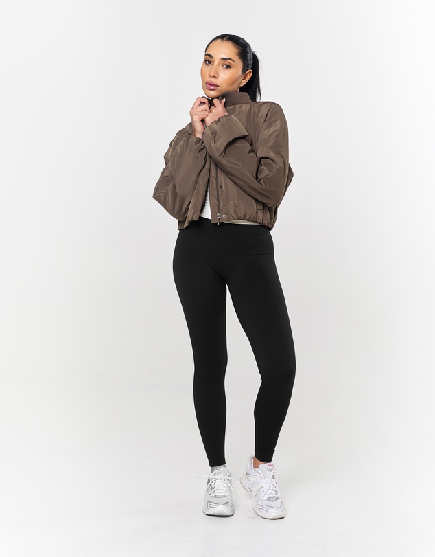 STAX. - Cropped Bomber Jacket - Fossil