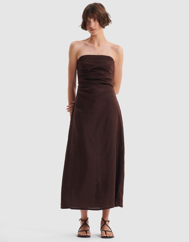 Morrison - Rio Linen Strapless Dress