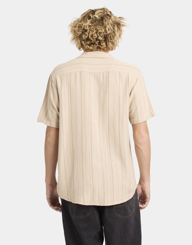 RVCA - Mens Exotica Stripe Short Sleeve Shirt