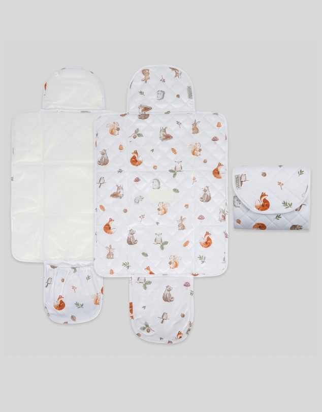 Living Textiles - Waterproof Travel Change Mat - Fox & Friends
