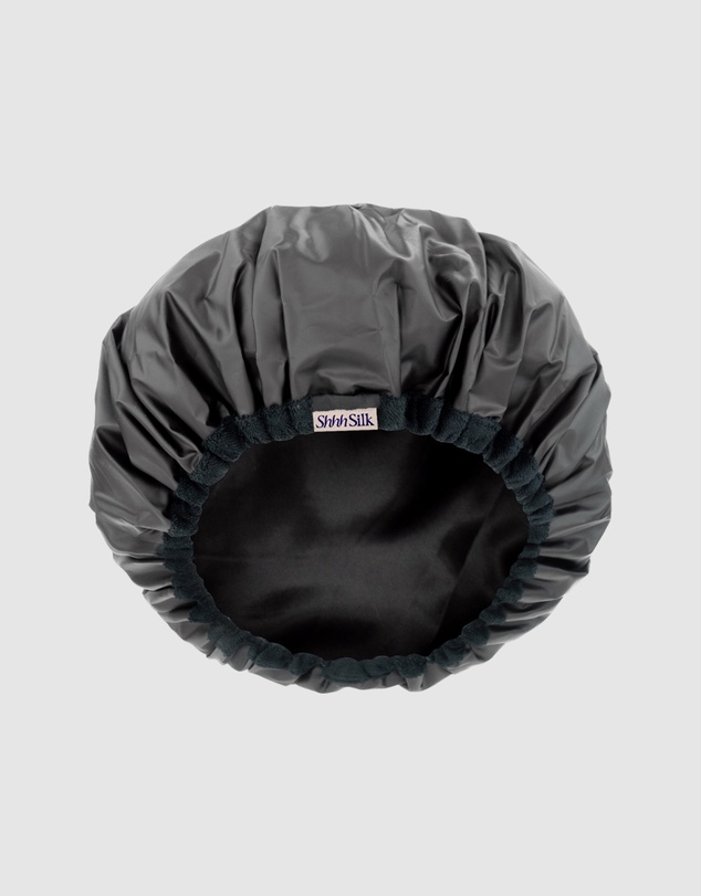 Shhh Silk - Shhh Silk Mulberry Silk-Lined Shower Cap - Black