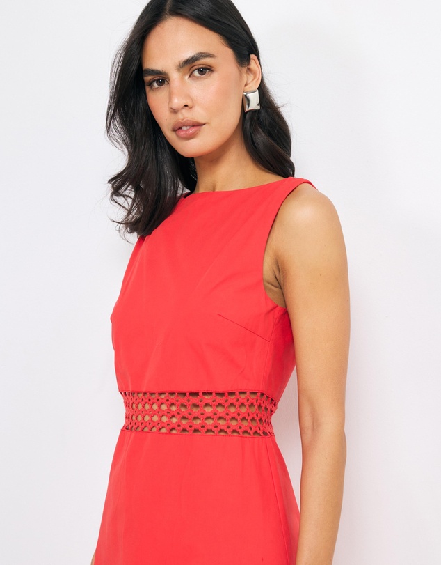 AERE - Evi Crochet Panel Mini Dress