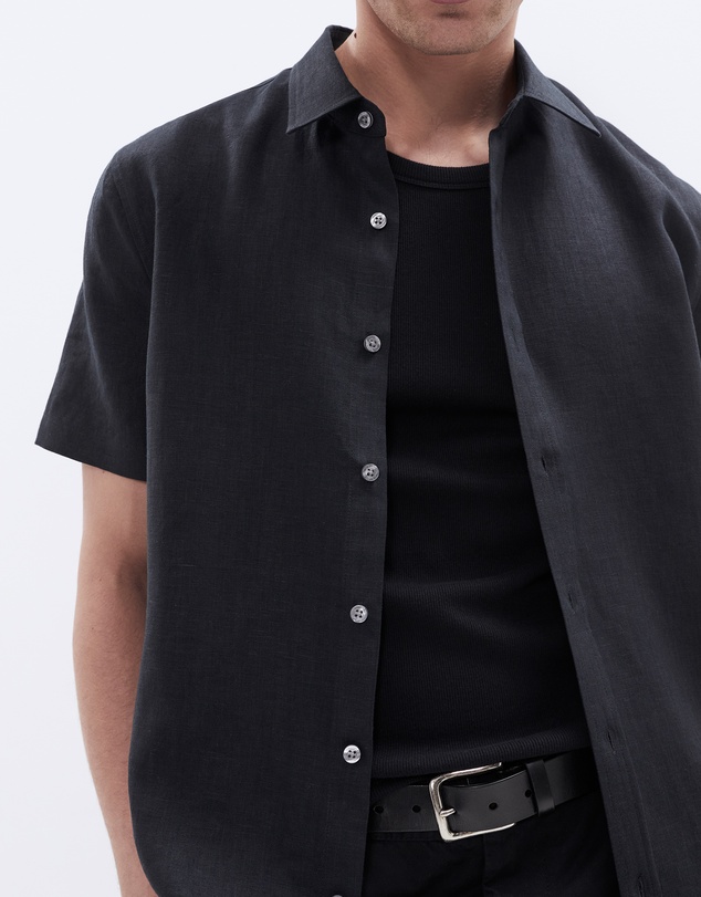 UNISON - Linen S/S Regular Fit Shirt