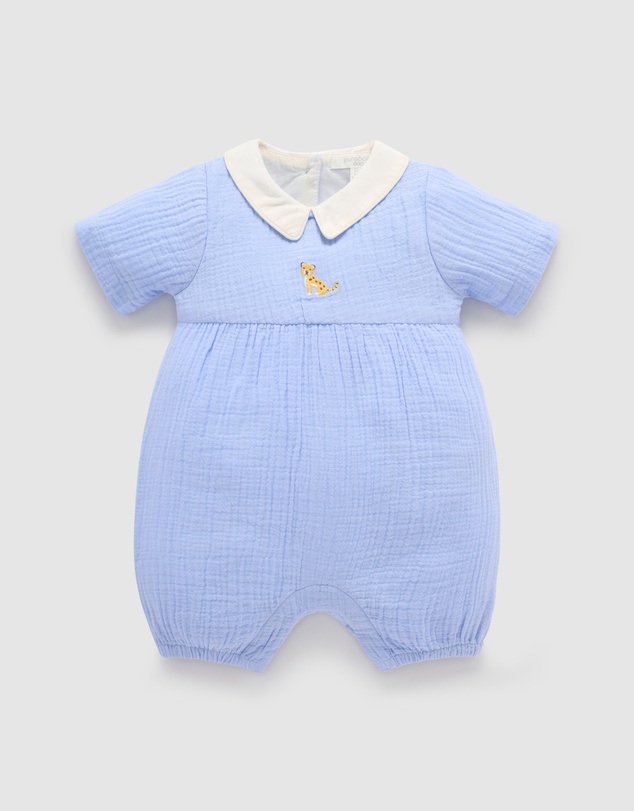 Purebaby - Romper with Collar -Kids-Babies