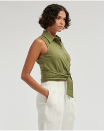 Amelius - Naomi Wrap Crop Shirt