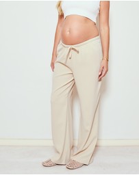 Soon Maternity - Draped Wide Leg Pants
