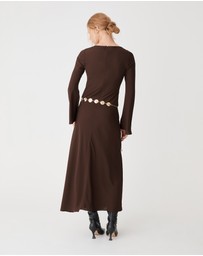 Forcast - Quinn Bias Tie Waist Dress