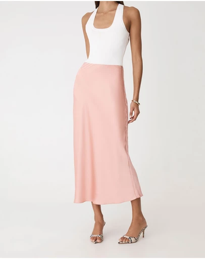 Forcast - Valeria A-Line Satin Skirt