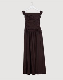 Revibe - Repaired Shona Joy Brooks Off Shoulder Maxi Dress - AU 6
