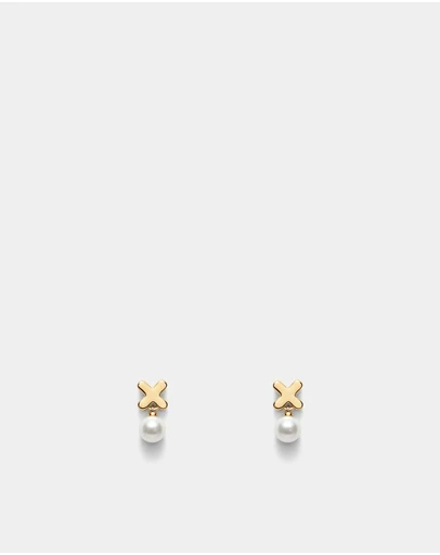 MIMCO - Essense Pearl Stud Earrings - Gold